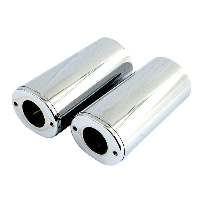 MCS Upper Fork Slider Covers, Std Length. Chrome – 1949–1984 FL; 1986–2017 FLS; FLSS; FLST…