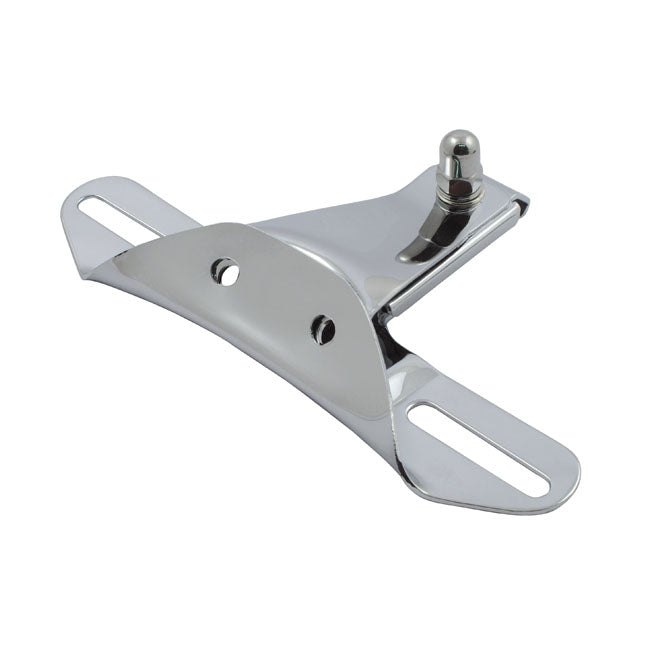 MCS Licence Plate Bracket OEM Style, 2-Hole. Chrome – OEM 59995-55a – 1955–1972 H-D