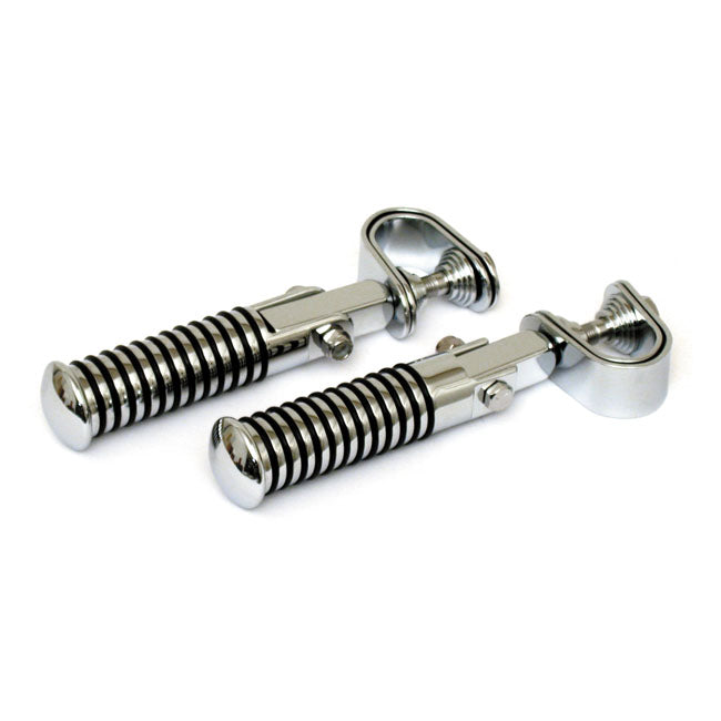 MCS O-Ring Foot Peg Set. Clamp-On. Chrome – Universal