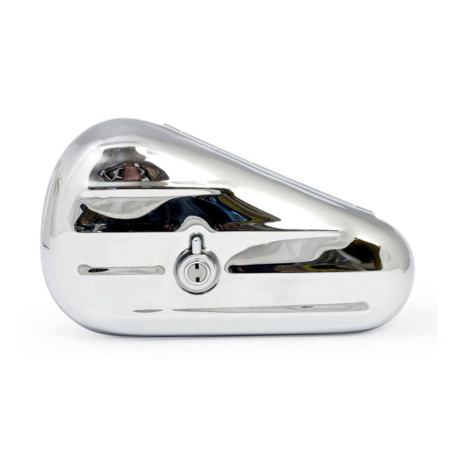 MCS Teardrop Tool Box Ribbed. Chrome
