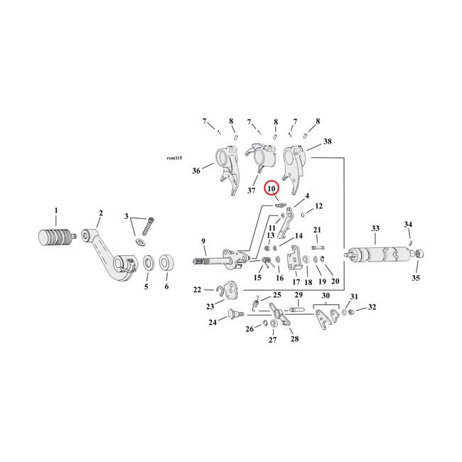 MCS Spring, Shifter Pawl – 1991–2003 5-Speed XL Sportster