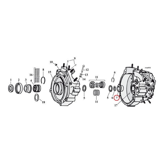 MCS Pinion Shaft Bushing. Std Size – 1955–1957 Ohv Big Twin