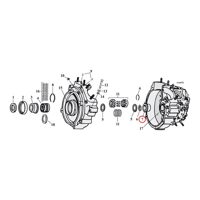 MCS Pinion Shaft Bushing. Std. Size – 1993–1999 Big Twin