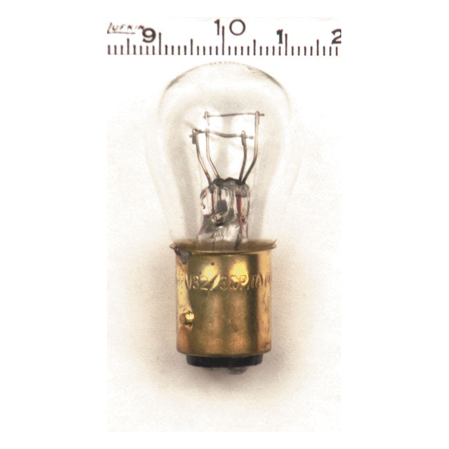 MCS Stop/Taillight 12v Light Bulb. Replacement 1157. Clear Glass