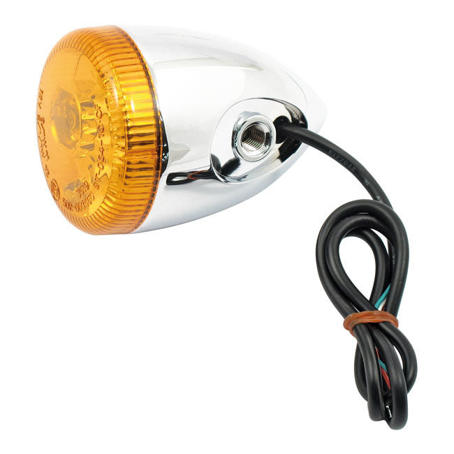 MCS 3-1 LED Bullet Taillight / Turn Signal Combo. Chrome. Amber – 2009–2012 XL883N Nightster; Custom…