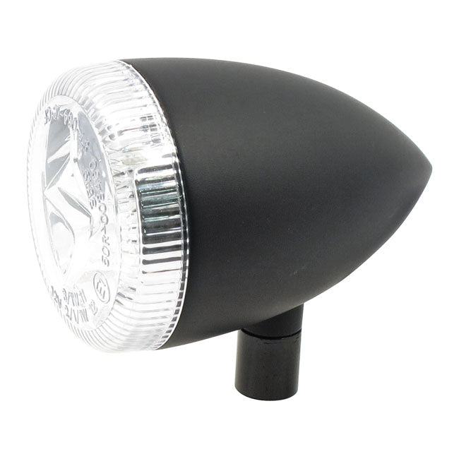 MCS 3-1 LED Bullet Taillight / Turn Signal Combo. Black. Clear – Universal