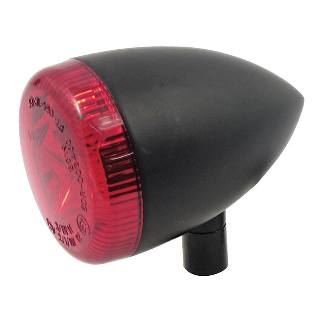 MCS 3-1 LED Bullet Taillight / Turn Signal Combo. Black. Red – Universal