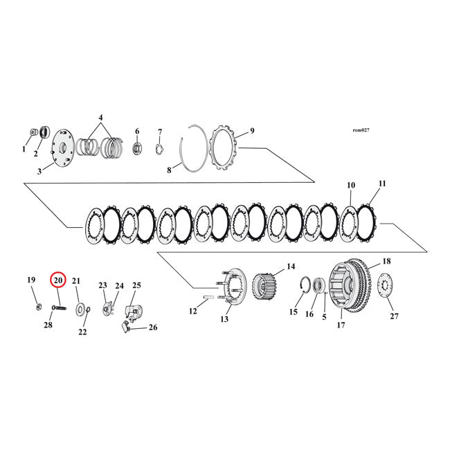 MCS Adjusting Screw, Clutch – 71-E84 XL Sportster (Also Etc Clutch…