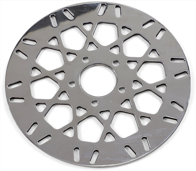 Drag Specialties Rear Brake Rotor Mesh Stainless Steel 11.8" Polished - Part #17102030 - Hogparts UK