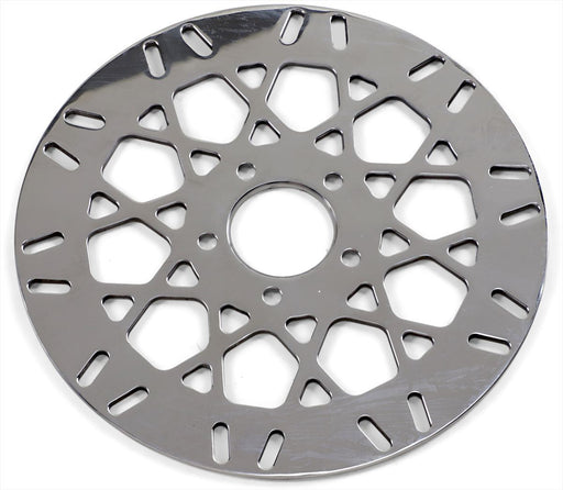 Drag Specialties Rear Brake Rotor Mesh Stainless Steel 11.8" Polished - Part #17102030 - Hogparts UK