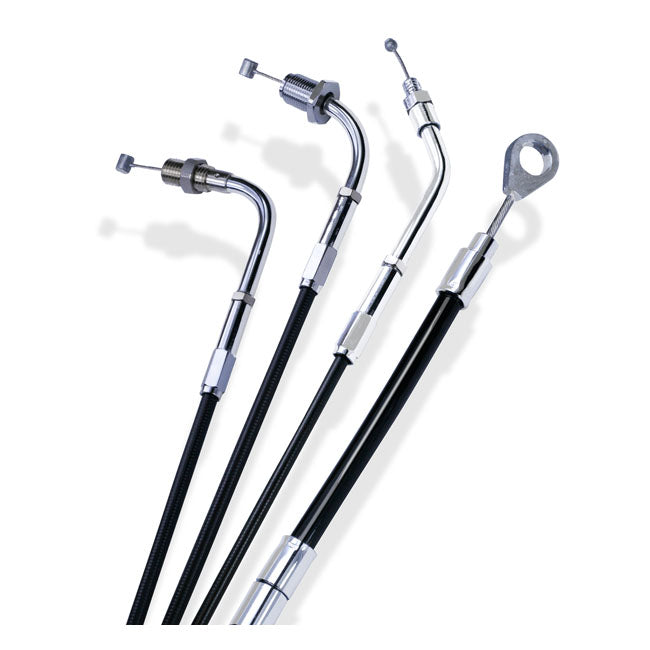 Barnett Clutch Cable. Black. +12" – 1986–2022 XL Sportster; 2008–2012 XR1200