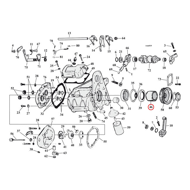 MCS Spacer, Transmission Sprocket – 80-E84 FLT/Touring; FXR with Chain Drive