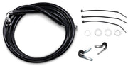 Drag Specialties Front Brake Line Black Vinyl Coated Stainless Steel Extended 10" - Part #17412561 - Hogparts UK
