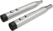 Drag Specialties Mufflers Slip-On 4" Chrome W/Black Billet End Caps - Part #18011264 - Hogparts UK