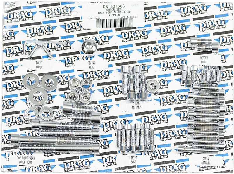 Chrome Motor Bolt Set - Part #DS190766S - Hogparts UK