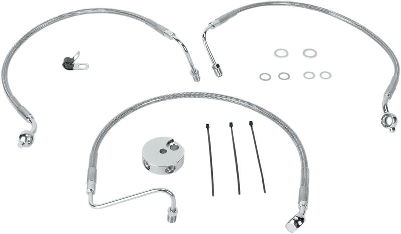 Drag Specialties Front Brake Line Stainless Steel Dual Disc - Part #17410870 - Hogparts UK
