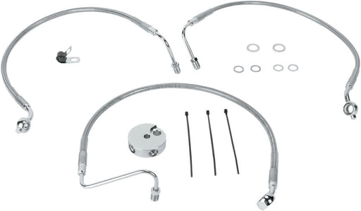 Drag Specialties Front Brake Line Stainless Steel Dual Disc - Part #17410870 - Hogparts UK