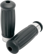 Drag Specialties Grips Vintage Touring Chrome/Rubber - Part #06300595 - Hogparts UK