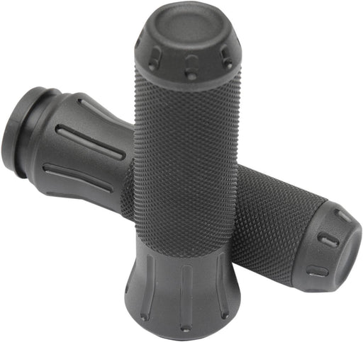 Drag Specialties Cobra Hand Grips TBW Stealth Tone Black - Part #06301615 - Hogparts UK