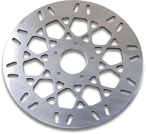 Drag Specialties Front Brake Rotor Mesh Stainless Steel 11.8" Polished - Part #17102029 - Hogparts UK