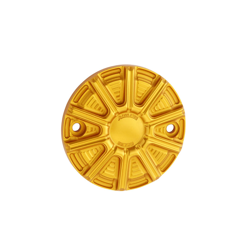 Arlen Ness 10-gauge Points Cover - Each, 6061 T-6 Aluminum - Anodized / Gold / Machined for Harley-Davidson Touring, Softail, Dyna & Trike 2017-2024