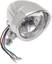 Drag Specialties Spotlight W/ Running Lights 4.5" Grooved Clear Lens Chrome - Part #20010248 - Hogparts UK