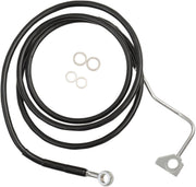 Drag Specialties Black Vinyl/Stainless Extended Length Front Brake Line Kit - Part #17413997 - Hogparts UK