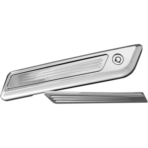 Accutronix  Latch Cover Insert Saddlebag Speed Ball Chrome - Part #131641 - Hogparts UK