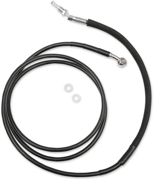 Drag Specialties Clutch Line Black Vinyl Coated + 6" Stainless Steel Hydraulic - Part #06610042 - Hogparts UK