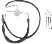 Drag Specialties Front Brake Line Black Vinyl Coated Stainless Steel Extended 8" - Part #17412524 - Hogparts UK