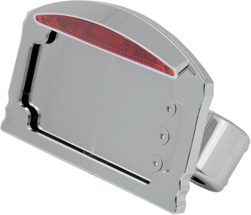 Drag Specialties Taillight Led Half-Moon W/ Horizontal Swingarm-Mount License Plate - Part #20100734 - Hogparts UK