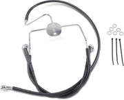 Drag Specialties Front Brake Line Black Vinyl Coated Stainless Steel Extended 6" - Part #17412523 - Hogparts UK