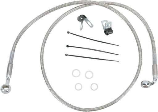 Drag Specialties Front Brake Line Stainless Steel Extended 2" - Part #17412690 - Hogparts UK
