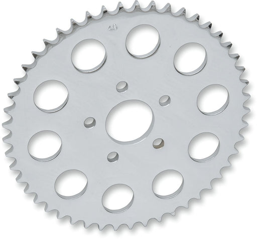 Drag Specialties Rear Chain Sprocket 530 Flat 48T Steel/Chrome - Part #12100364 - Hogparts UK