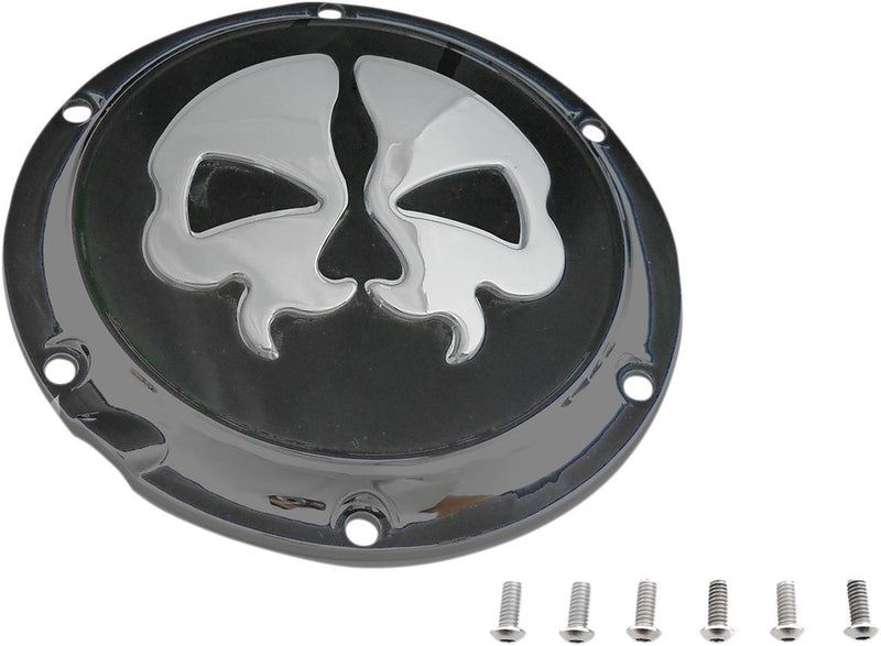 Drag Specialties Cover Derby Split Skull 6-Hole Black - Part #11070551 - Hogparts UK