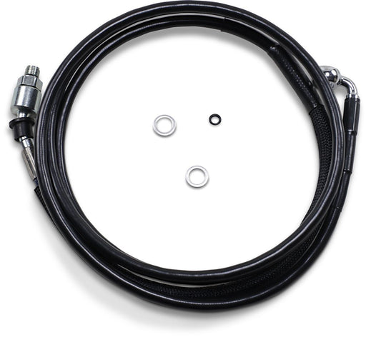 Drag Specialties Clutch Line Black Vinyl Coated + 8" Stainless Steel Hydraulic - Part #06610016 - Hogparts UK