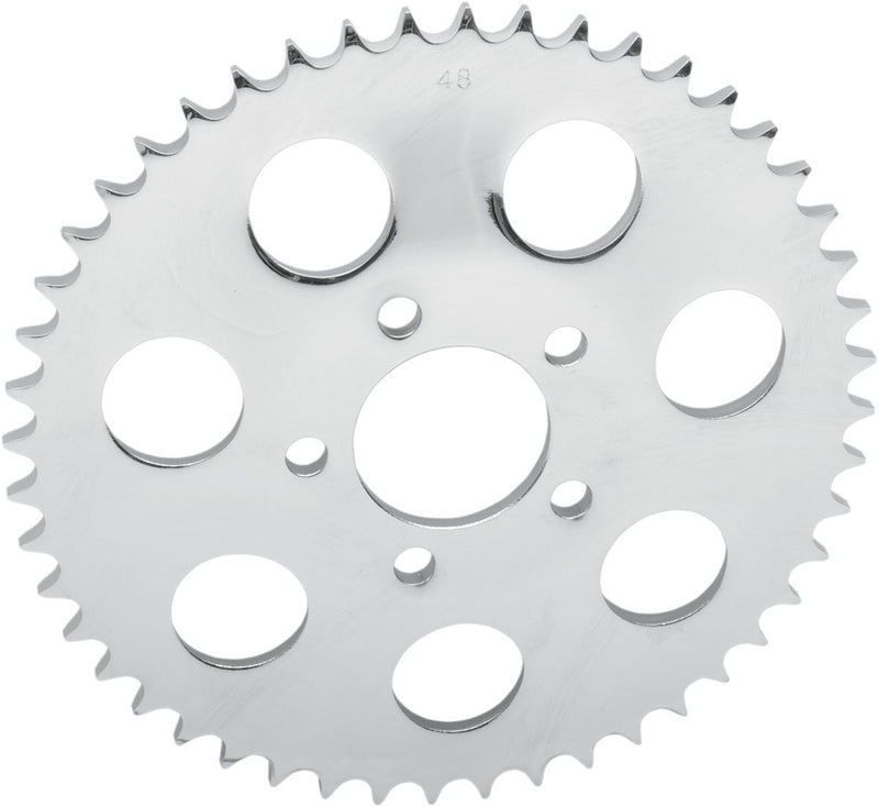 Drag Specialties Rear Chain Sprocket 530 Dished 48T Steel/Chrome - Part #12100367 - Hogparts UK