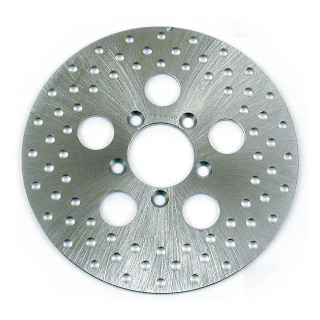 MCS Brake Rotor Stainless Drilled, 10" – 1978–1983 XL Sportster; 1977–1983 FX…