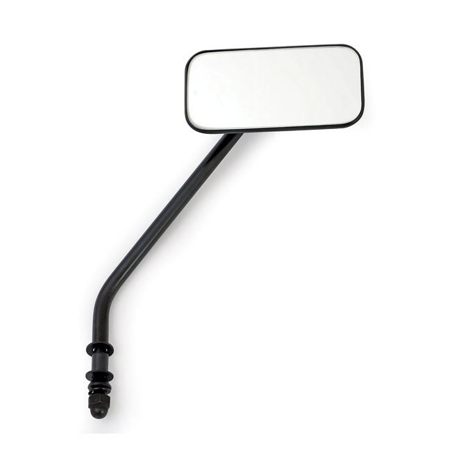 MCS Small Rectangular Mirror. Long Stem, Black – 65-Up H-D