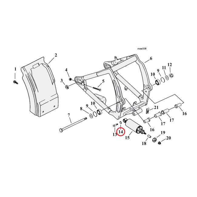 MCS Washers, Shock Absorber Bolts – 1984–2017 Softail