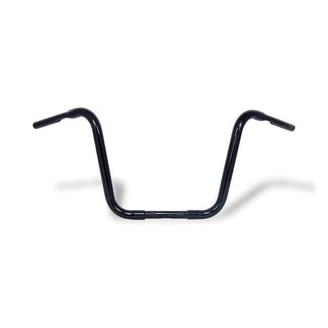 MCS 1-1/4" Buffalo Apehangers, 14" High, Black – 1982–2022 H-D with 1" I.d. Risers