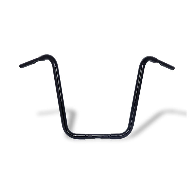MCS 1-1/4" Buffalo Apehangers, 18" High, Black – 1982–2022 H-D with 1" I.d. Risers