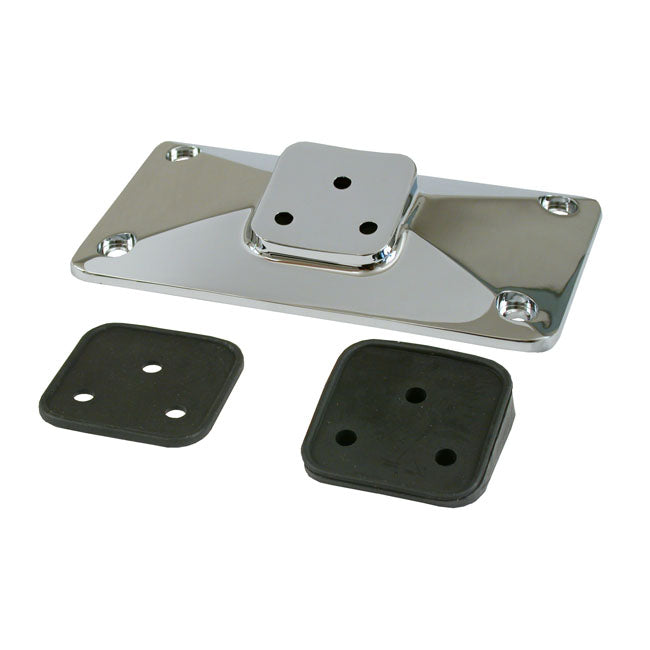 MCS Licence Plate Bracket, Pyramid. Chrome – Universal