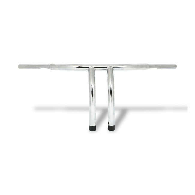 MCS Fat 1-1/4" Tiller Bar, 12" Rise, Chrome – 1982–2022 H-D with 3-1/2" Mount Bolt…