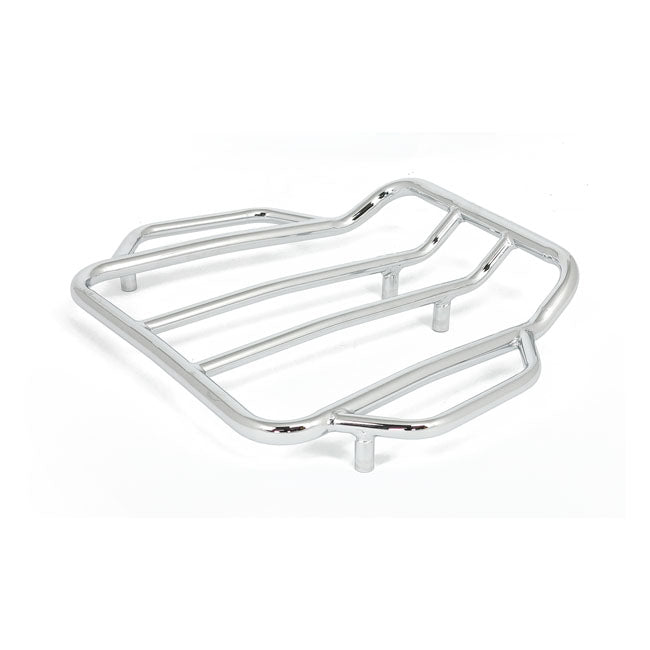 MCS Contoured Luggage Rack for Tour-Pak®. Chrome – 1987–2025 FLT/Touring with King; Chopped…