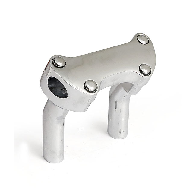 MCS OEM Style Pullback Risers, with Top Clamp. 4.5" Rise. Chrome – OEM 56122-77 – Most H-D; Triple Trees with 3.5" Centre…