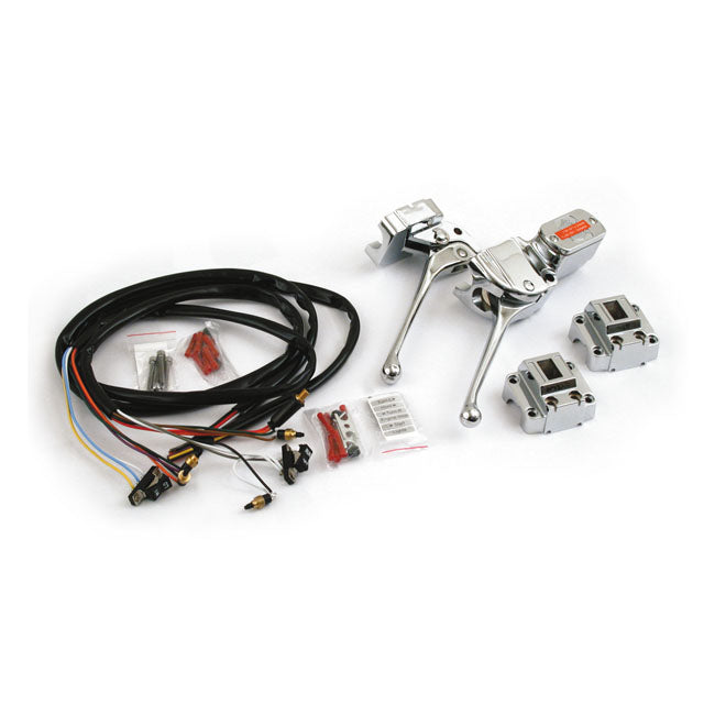 MCS Chrome Handlebar Control Kit – 1972–1981 Big Twin; XL Sportster