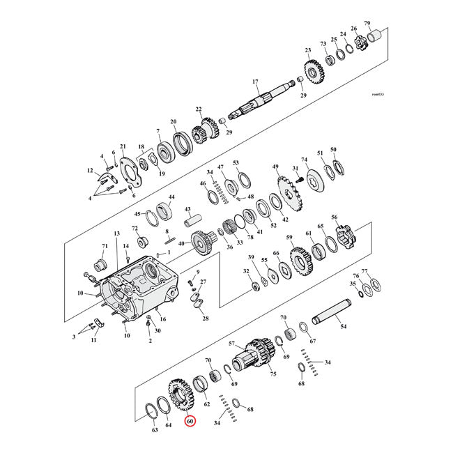 MCS Countershaft 2nd Gear. 24t – 1980–1986 4-Speed FX; Fxwg