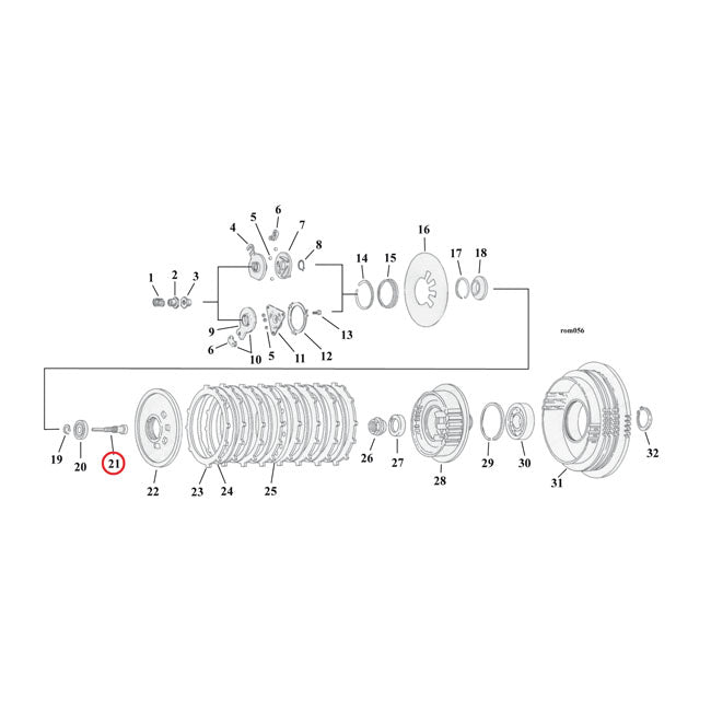 MCS Adjusting Screw, Clutch – 1994–2003 XL Sportster