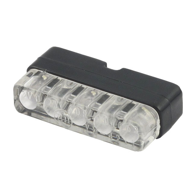 MCS Mini LED Licence Plate Light, Black with Bracket. ECE Appr